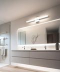 Vanity Light Bars for Bathroom Above Mirror Chrome Finish 24 Inch LED 14W Natural White 4000K Soft Shadow Free Wall Lamp installed