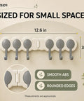 Six Hook Wall Rack Swivels 180 Degrees For Home Use No Hangups Peel Mount Shields Drywall While Securing Towels Keys Firmly Folds Flat