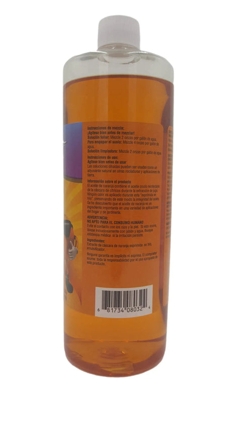 Orange Oil Concentrate Quart Cold Pressed Pure Orange Peel Extract For Cleaning Cooking Aromatherapy And Diy Projects A Multipurpose Biodegradable Natural Scent Solution, back label