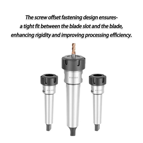 Solid 1 PC ER Collet Chuck Holder For CNC Tooling With High Hardness Precision Thread And Smooth Surfaces Perfect For Heavy Load Milling And Turning On Your Lathe Machine Shop Gear shown in various sizes with screw offset design.