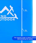 Close-up of Lightweight Hiking Water Bladder With Large Opening, showing capacity scale and durable PE EVA material.