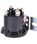High Output 12V Solenoid Relay Switch Four Terminal DC Contactor With Trombetta Power Seal, heavy-duty design with copper terminals and metal bracket.
