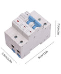 Two Pole WiFi Smart Circuit Breaker for Home Use 100A 220V Energy Monitor Switch with App Remote Control TY App Compatible