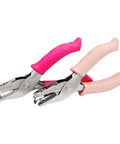 Two Pack Single Hole Paper Punch Metal Handheld Craft Hole Puncher with Soft Grip Handle, Pink and Rose, for Scrapbooking and Cards