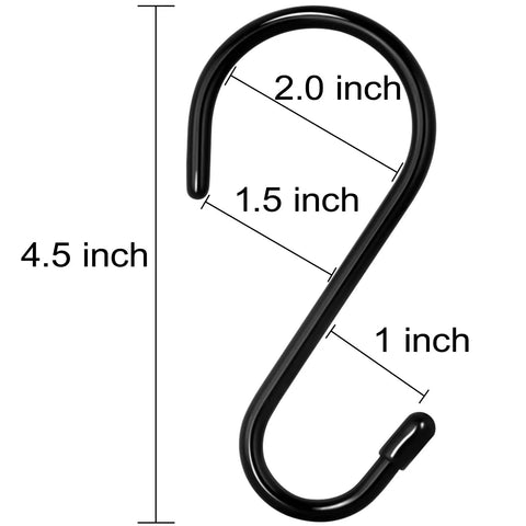 12 Pack Four And A Half Inch Vinyl Coated S Hooks Heavy Duty Non Slip Closet Hooks For Hanging Jeans Clothes Towels Plants Pots Cups Pan And More Durable Rust Resistant Rubber Coated