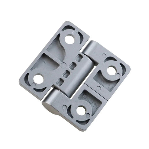 Zinc alloy torque square damper hinge, front view, black finish, 2.0 N.m, 1-piece