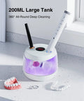 Retainer Cleaner Machine With 45kHz Ultrasonic Cleaning And LED Digital Timer 200ml Capacity on bathroom counter