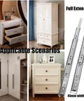 Five Pairs Of 22 Inch Full Extension Drawer Slides With 100 Lb Capacity Side Mount Rails, Built To Last Heavy Duty Cold Rolled Steel