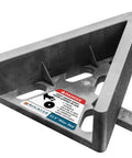 Dead Nuts Accurate 22.5 Degree Miter Sled For Woodworking Shop Rig, durable nylon base, triangular shape for precise cuts.