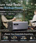 Plug And Play Tesla V2L Power Adapter Pulls A Clean 120 Volt 3500 Watts Directly From Your CCS Enabled Ride for outdoor power needs.