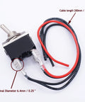 Close-up of 3 Pack DPST Latching Toggle Rocker Switches 4 Pin 2 Position On Off Heavy Duty 16A 250V AC with 6.3mm Terminal Wires