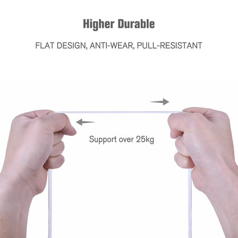 Hands demonstrating durability of ultra fast 3 foot flat shielded Ethernet cables in a 6 pack for high speed internet boost
