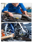 Mechanic using Beefy Flange Bolts And Nuts Kit For Auto Projects Grade 10.9 during car and bike repair in garage