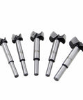 Heavy Duty Forstner Bit Set With Carbide Tips And High Speed Steel Shank Smooth As Silk Wood Drill Bits 15mm to 35mm sizes displayed.