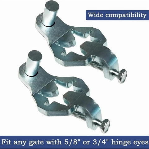 Heavy Duty T Post Gate Hinge Pins Built Tough For Farm Gate Garden Fence And Backyard Gate Steel Silver Pins Two Pack