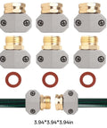Quick Garden Hose Repair Kit With 3 Aluminum Connectors And Zinc Clamps Fixes Leaks On 3/4 Inch And 5/8 Hoses Perfect For Outdoor Faucets and Yard Care Essentials, 6-piece set with washers