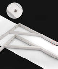 Heavy Duty Stainless Steel Triangle Shelf Brackets Pack Of Two Built Like A Tank, showing solid mounts for corner support.