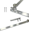 Solid As A Rock Manual Rebar Bender And Compact Pipe Wire Shaping Tool parts, including aluminum rods and screws.