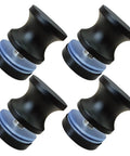 Slick 4 Pack Shower Glass Door Handle Set For Sliding Doors Black Durable Aluminum Alloy And Stainless Steel Knobs Rust Resistant Fits 6 To 12mm Glass Easy Install And Long Lasting Smooth Polished Surface, 4 black shower door handles