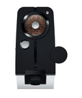 Top view of Smooth Operator Fully Automatic Coffee Machine Featuring A Smart Touchscreen And One Touch Milk Drinks In Polished Metropolitan Black.