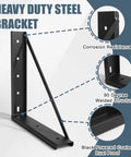 Heavy Duty 18x18 Inch Two Pack Underbody Truck Tool Box Mounting Brackets Kit Featuring Welded Steel Bolt On Installation