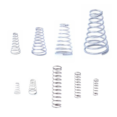 Compression Springs Kit With 100 Pcs 304 Stainless Steel Tower And Return Conical Springs Set, various sizes displayed.