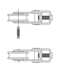 Diagram showing top and side views of Patio Door Roller Replacement Kit 1-1/2 Inch Diameter Two Pack with assembly details.