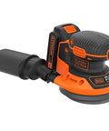 Badass 18V Cordless Orbital Sander With Killer Dust Control And Super Smooth Softgrip Handle For Hassle Free Wood Projects 12,000 Opms Compact Orange Design.