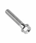 Titanium Flange Bolts M6x30mm for Motorcycles Four Pack Grade 5 6Al4V Lightweight with 11mm Flange Head and 8mm Socket Drive