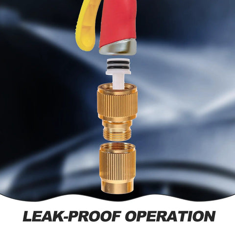 Aluminum Alloy Plated Quick Hose Connector 2.37 Inch Leak Free Male Hose Connector for garden lawn patio watering