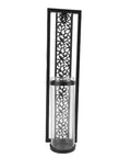 Vintage Hollow Out Metal Wall Sconce Kit Two Piece Candle Holder Set With Glass Covers For Living Room Bedroom Bathroom And Dining Area Easy Install Iron Wall Decor, black iron