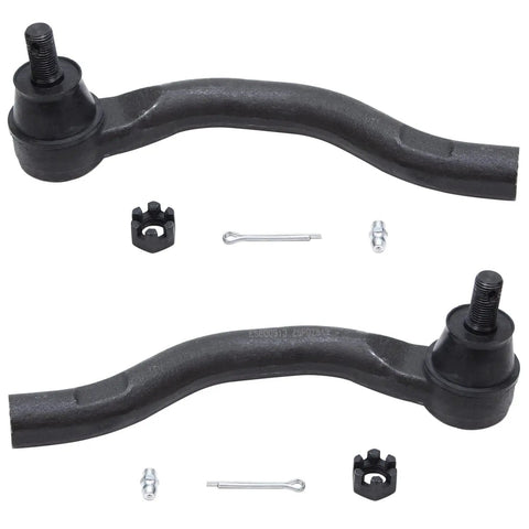 Front 10 Piece Suspension Kit For 2013 2014 2015 Acura ILX Includes 2 Front Lower Ball Joints 2 Front Sway Bar Links 4 Inner And Outer Tie Rods And Tie Rod Boots For A Strong Smooth Ride, shown with tie rod ends and hardware