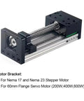 Hefty Double Linear Rail X Y Z Axis Slide Stage With Sfuh1605 Ball Screw, Nema 23 Mount, 1000Mm Throw And Rock Solid 60Kg Carry For Garage Cnc Builds, showing motor bracket and rail design.