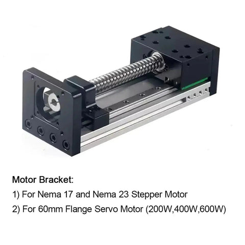Hefty Double Linear Rail X Y Z Axis Slide Stage With Sfuh1605 Ball Screw, Nema 23 Mount, 1000Mm Throw And Rock Solid 60Kg Carry For Garage Cnc Builds, showing motor bracket and rail design.