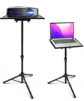 Adjustable Tripod Laptop And Projector Stand 28 To 50 Inches with Lightweight Metal Construction and Angle Adjustable Tray