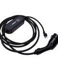 Plug And Play J1772 Level 1 Portable EV Charger Adjustable 6 To 16 Amps Weatherproof Electric Vehicle Plug Cord in black