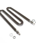 Top Shelf W Shape Finned Tubular Heater 220 Volt 3000 Watt Heavy Duty Industrial Air Heating Element SUS304 Stainless Steel with M18 thread.