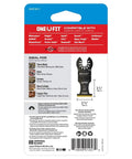 Badass Reciprocating Saw Blades One Three Eighth Inch Carbide Tipped Titanium Coated Metal Cutter detailed back packaging.