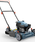 Gas Powered Lawn Mower With 144cc 4 Stroke Engine 20 Inch Deck Side Discharge 5 Position Cutting Height