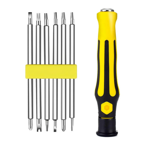 6 In 1 Screwdriver Set With Magnetic Precision Bits For Electronics, Glasses, Watches, Phones, And Laptops, Compact Multi Function Handy Tool Kit