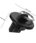 Premium 8pc Plastic End Caps for Roller Shades Bungee Kit Easy Install Cord Plugs Black Blinds Ties Hold Backs Replacement For Home Outdoor Use black plastic end cap with metal ring, 1.18 x 1.26 in