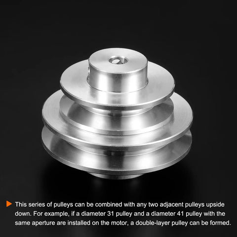 Heavy Duty Aluminum Alloy V Groove Pulley Single Groove Sheave With 7Mm Grub Screw Bore Fits 4 To 5Mm Pu Round Belt For Motor Shafts And Drilling Machines No Sweat Install Runs Dead Smooth, silver stackable design.