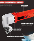 Pro Electric Metal Cutting Shears Heavy Duty Power Snips For Thin Stainless Steel Plates Professional Grade Cordless Tin Snips With Copper Motor features detailed specifications.