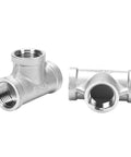 Stainless Steel Tee Fitting Half Inch NPT Female Three Way Connector For Plumbing And Industrial Use High Quality Durable Corrosion Resistant