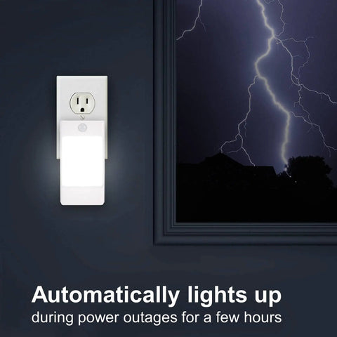 4 In 1 LED Night Light With Motion Sensor And Dusk To Dawn in wall outlet during storm