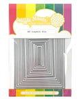 A2 Layers Die Set Of Seventeen Nesting Rectangle Panel Die Cuts For Card Making packaging front view