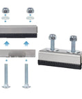 Heavy Duty Roof Rack Mounting Brackets For RVs And Campers Stainless Steel Clamps illustration with bolts and washers