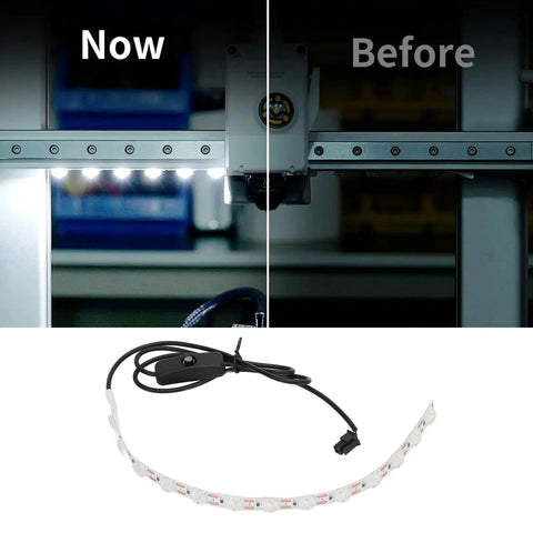 High Brightness LED Light Strip For 3D Printer Enclosures 24V DC ABS Housing Ra95 Color Rendering for vivid lab-grade lighting