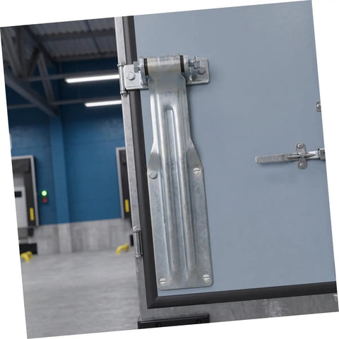 Heavy Duty Iron Truck Door Hinge Built Tough With Anticorrosion Finish For Utility Trailer And Refrigerated Truck mounted on cargo door