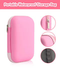All In One Baby Grooming Kit For Newborns, 14-Piece Infant Safety Care Set With Hair Brush, Comb, Pink Waterproof Storage Bag